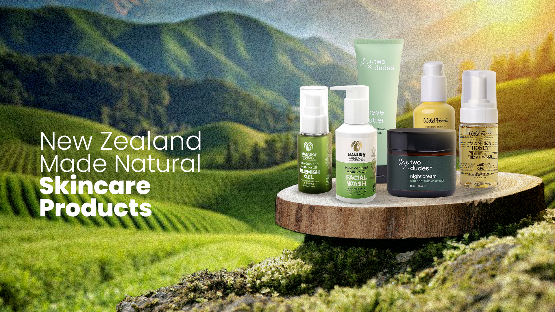 NZ made natural skincare products 1920x1080